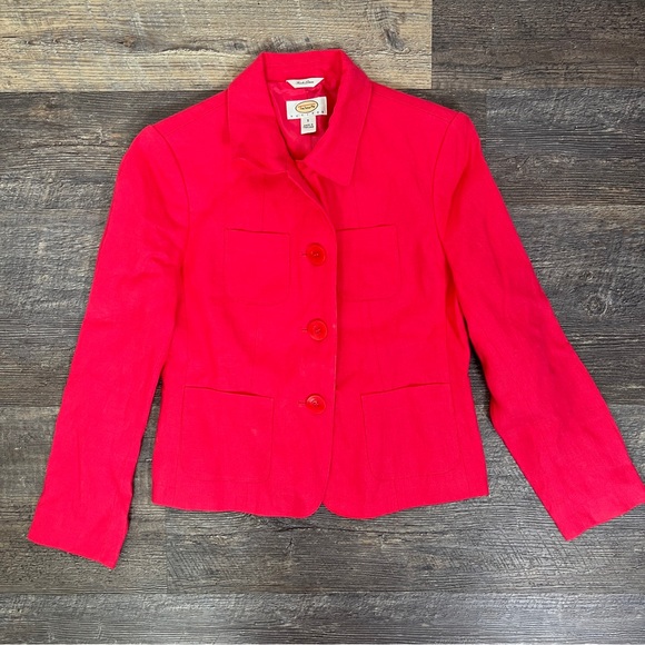Talbots Jackets & Blazers - Talbots pink Irish linen blazer suit jacket size 2 petite 2P B52